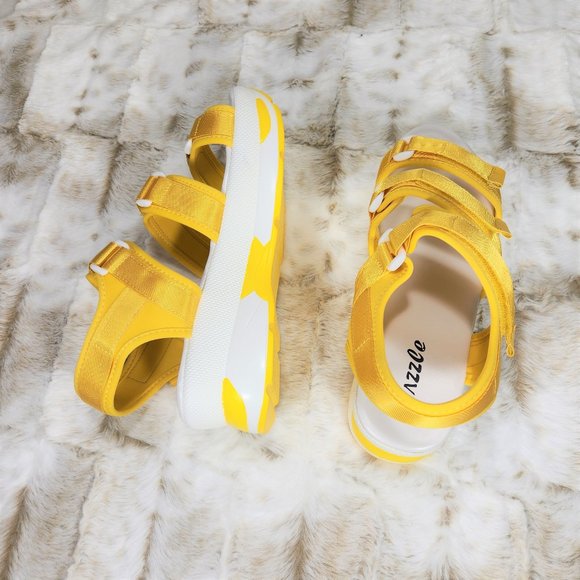 Pazzle Summer Sneaker Harness Sandals Yellow Size 10 - Picture 7 of 7